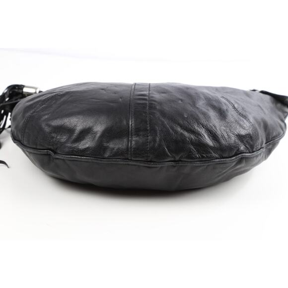Vintage Coach Black Nappa Leather Ergo Slouch Hobo Bag 3669 Tortilla Tort Tassel - Picture 14 of 16